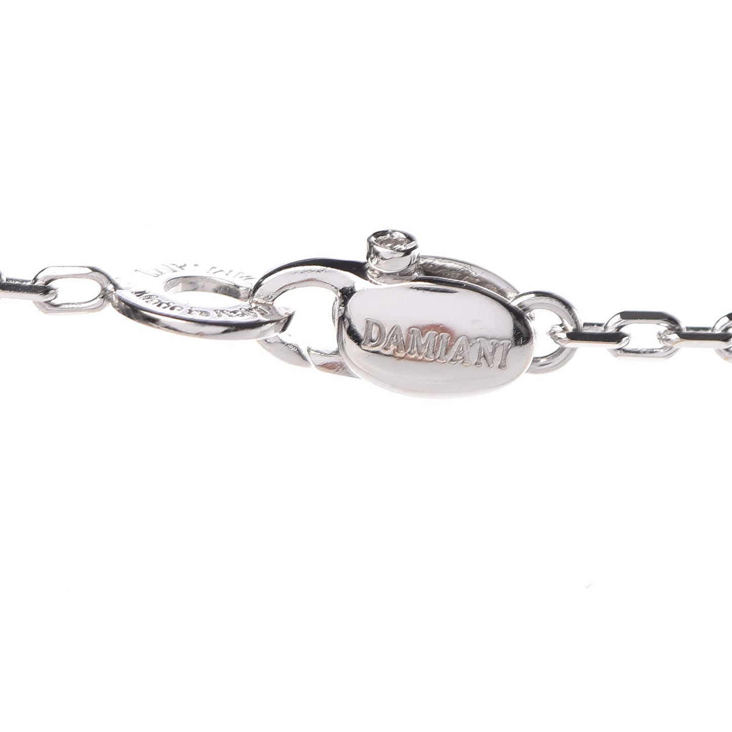 18K White Pink Gold Diamond Blasoni Pendant Necklace