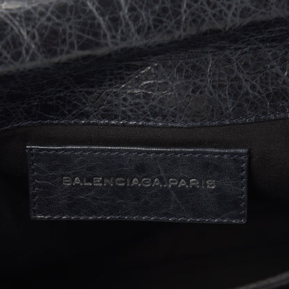 Balenciaga Agneau Giant 12 Rose Gold Hardware Envelope Clutch Dark Night 6 of 7