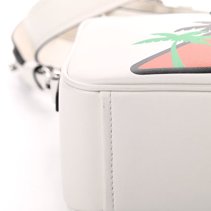 Prada City Calf Palm Tree Print Camera Bag White Papaya 11 of 11