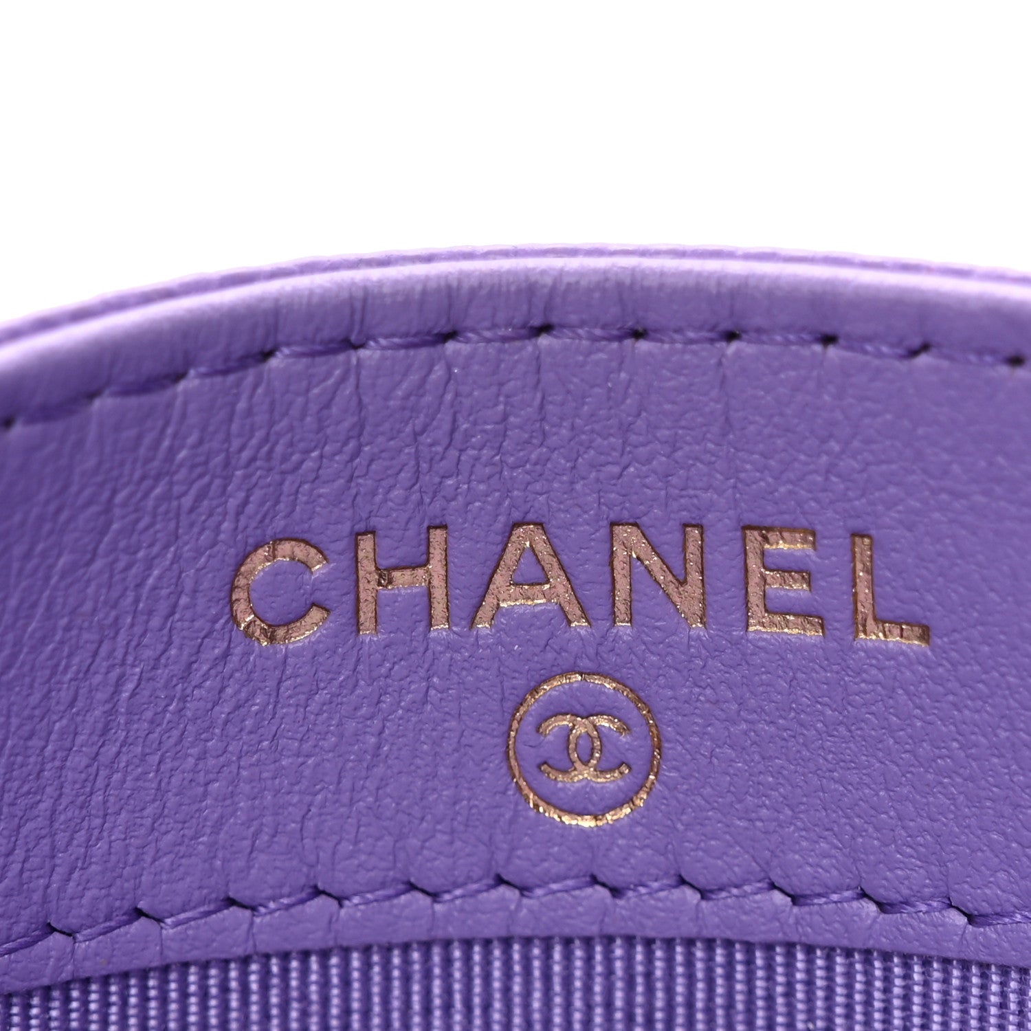 Chanel Caviar Quilted Card Holder Purple 6 of 10