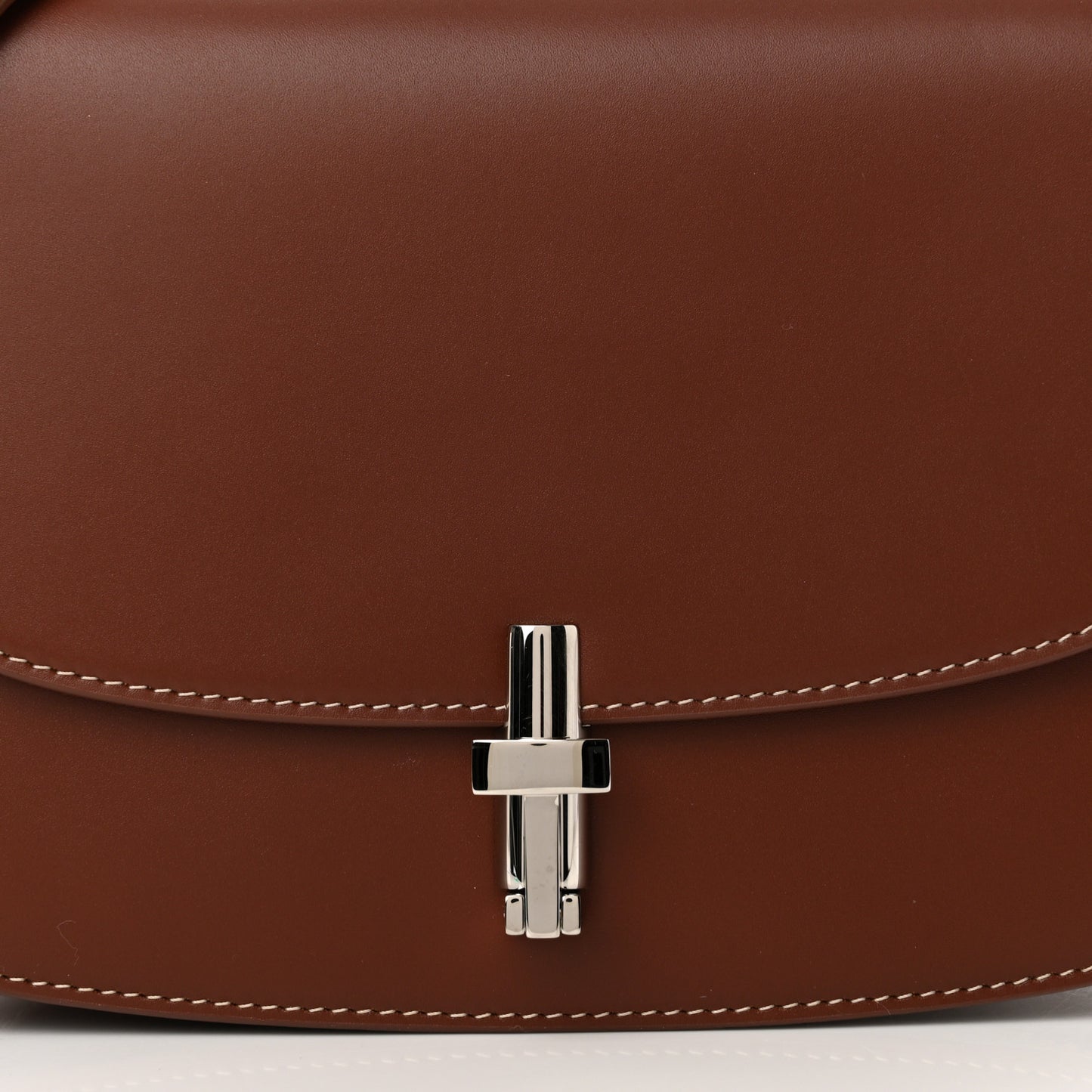Polished Saddle Calfskin The Sofia 8.75 Crossbody Cherry Wood