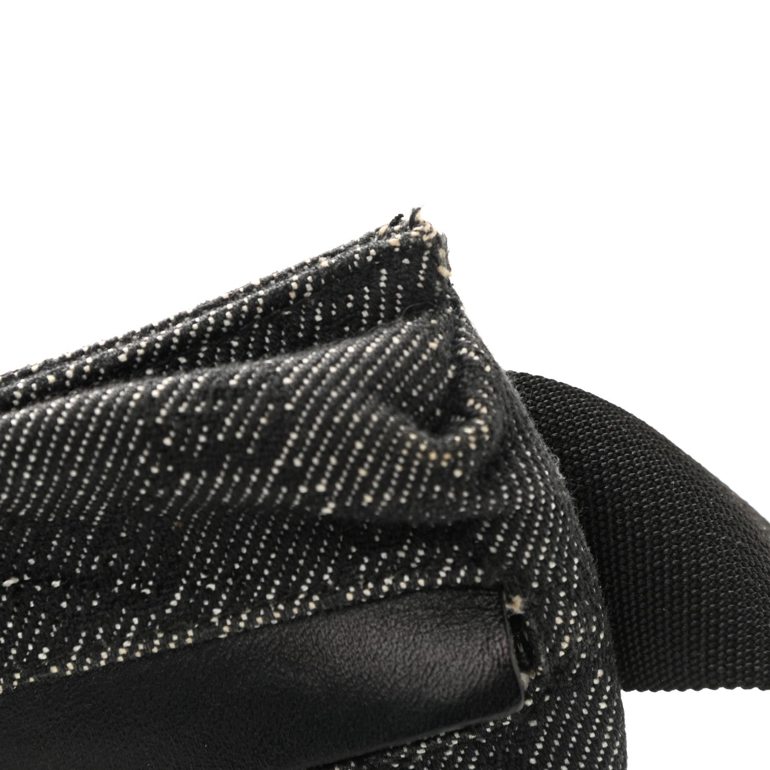 Gucci Denim Monogram Double Pocket Belt Bag Black 30 of 31