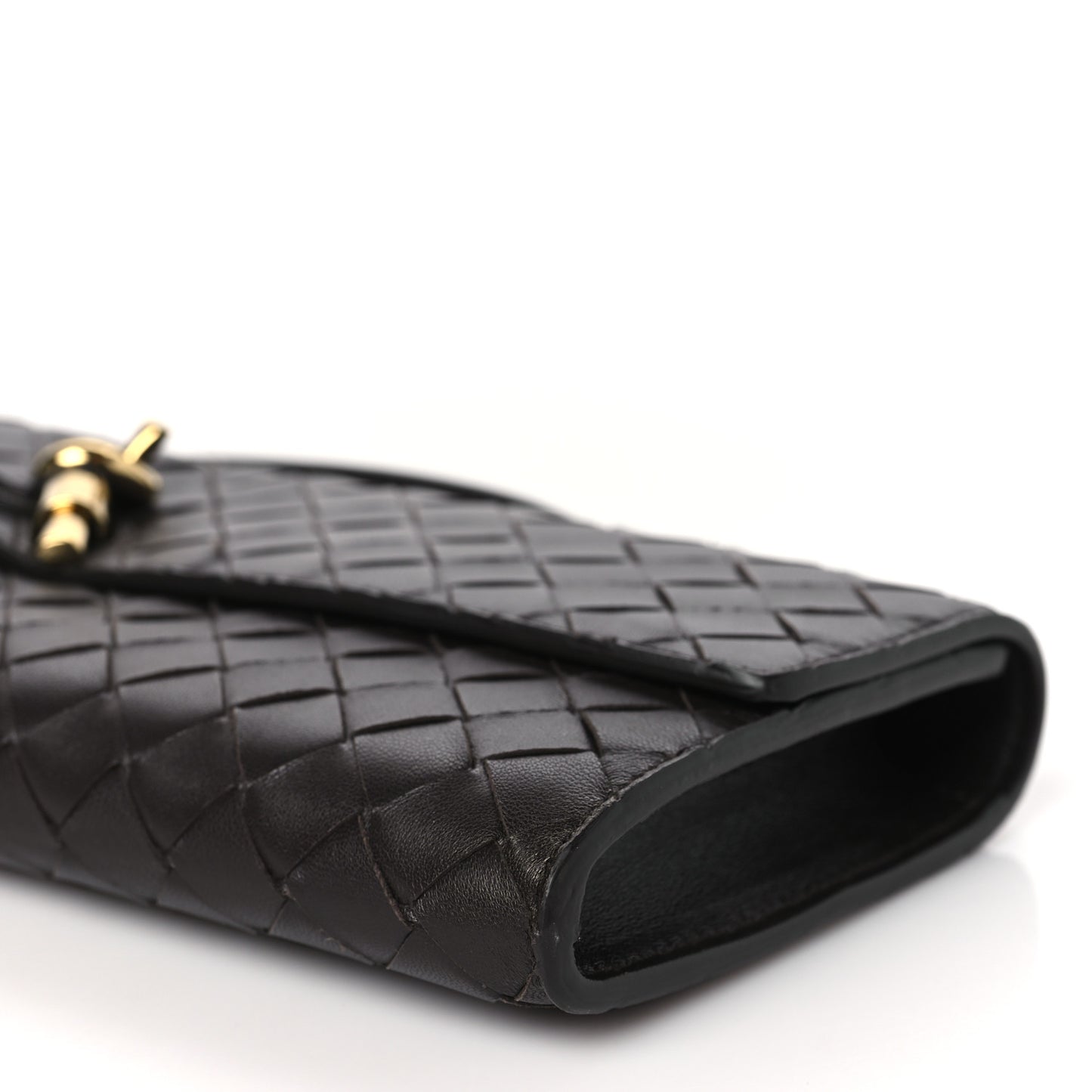 Nappa Intrecciato Long Andiamo Top Handle Clutch Fondant