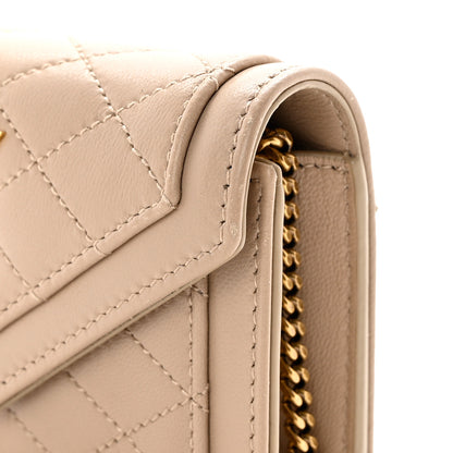 Saint Laurent Lambskin Quilted Monogram Micro Gaby Crossbody Bag Beige 18 of 18