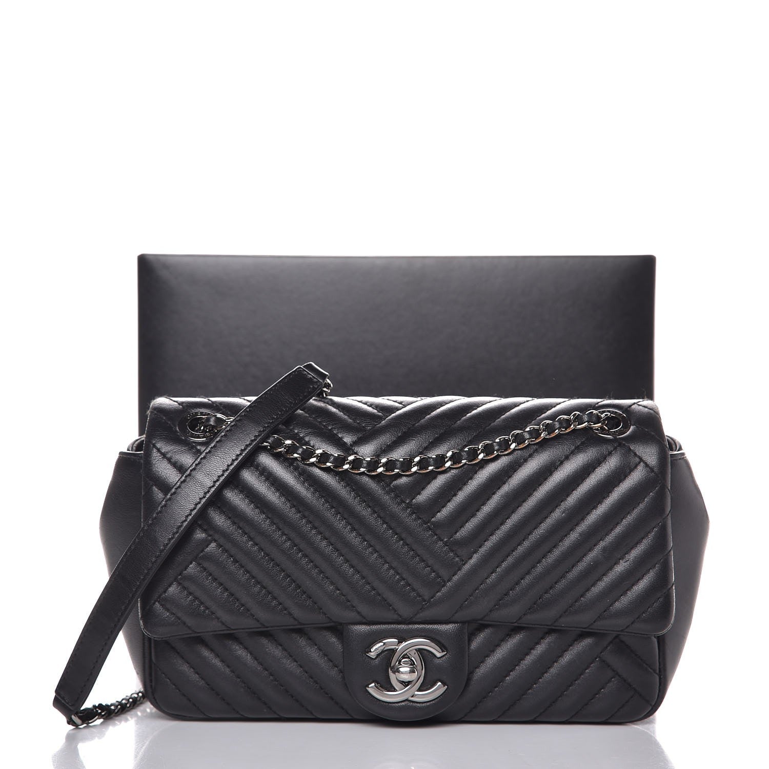 Chanel Lambskin Small CC Crossing Flap Black 8 of 8