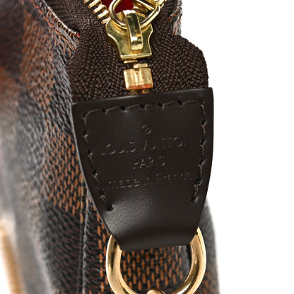 Louis Vuitton Damier Ebene Complice Trunks and Bags Mini Pochette Accessories Red 6 of 10