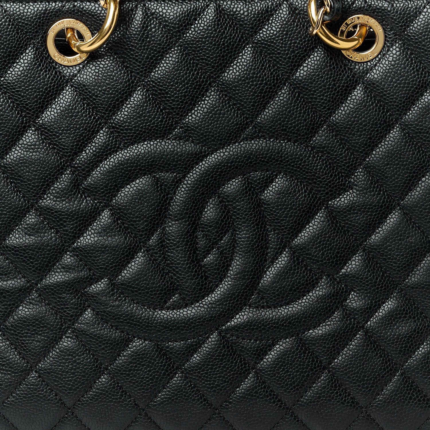 Chanel Caviar Quilted Grand Shopping Tote GST Black 8 of 11
