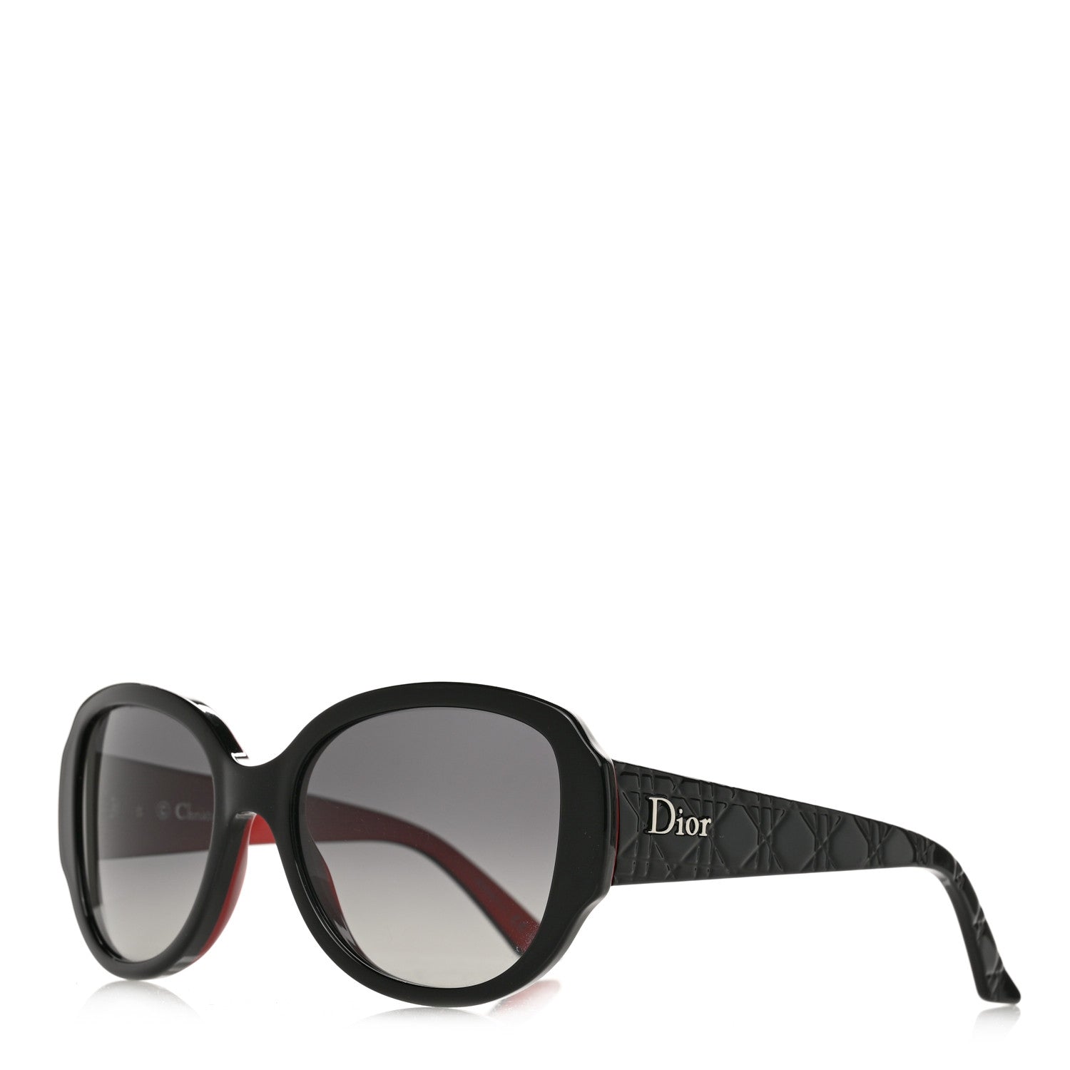 Christian Dior Resin Cannage Lady In Dior 1 Sunglasses Black Red 1 of 6