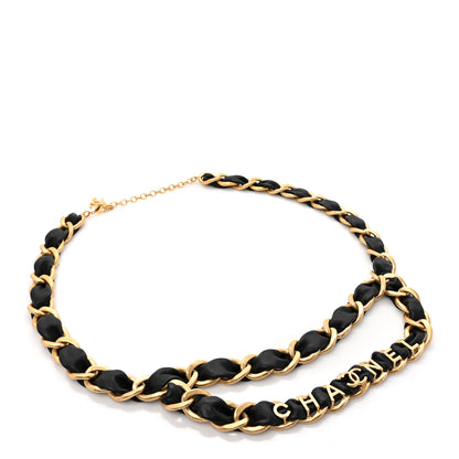 Chanel Calfskin Woven 90s Icon CC Belt 85 Black 1 of 4