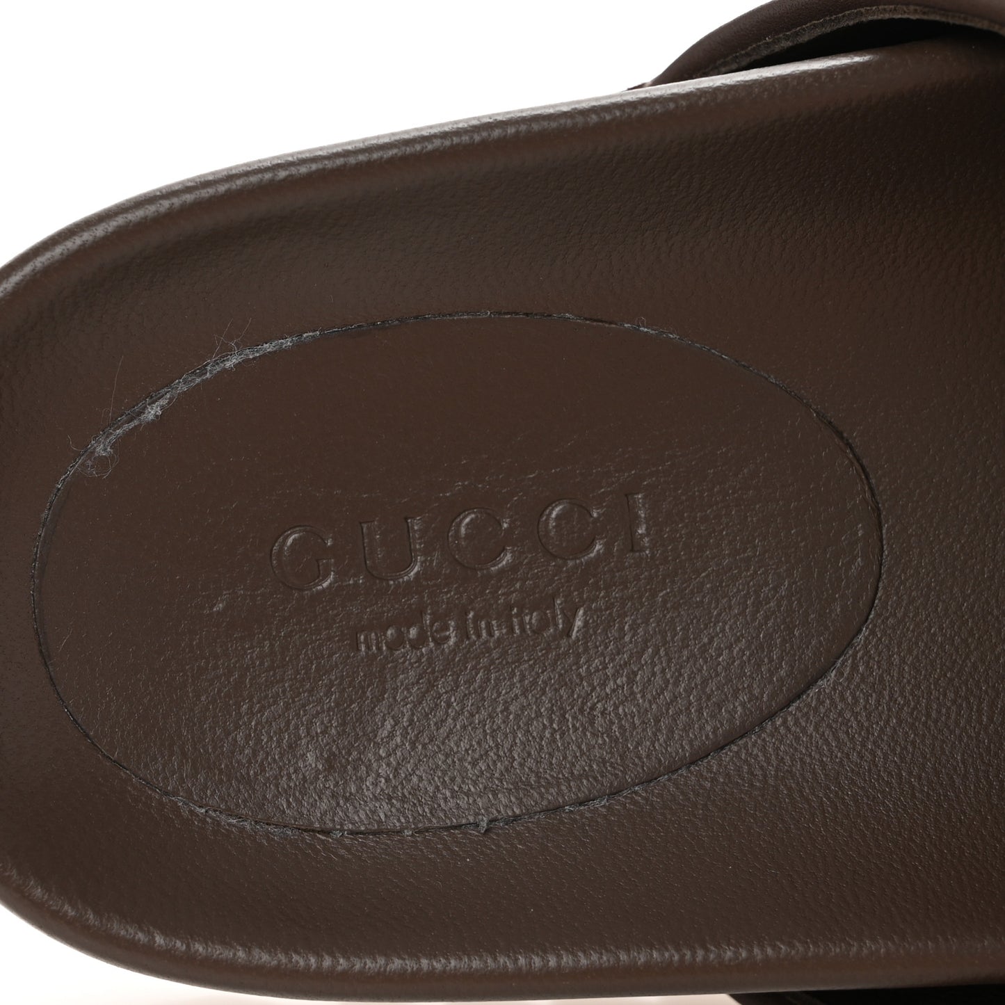 GG Supreme Monogram Miro Soft Calfskin Womens Horsebit Slippers 37.5 Beige Ebony New Acero