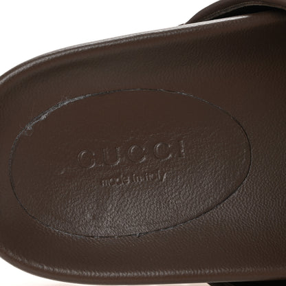 Gucci GG Supreme Monogram Miro Soft Calfskin Womens Horsebit Slippers 37.5 Beige Ebony New Acero 8 of 10