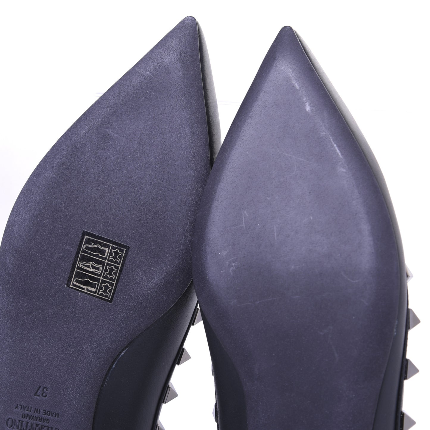 Nappa Rockstud Ballerina Flats 37 Black