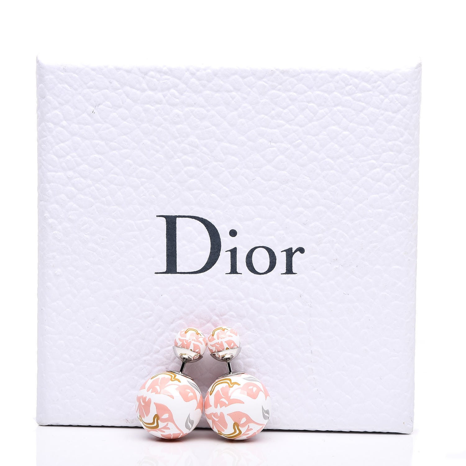 Christian Dior Printed Floral Mise En Dior Tribal Earrings Pink 4 of 4