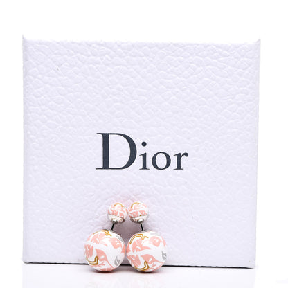 Christian Dior Printed Floral Mise En Dior Tribal Earrings Pink 4 of 4