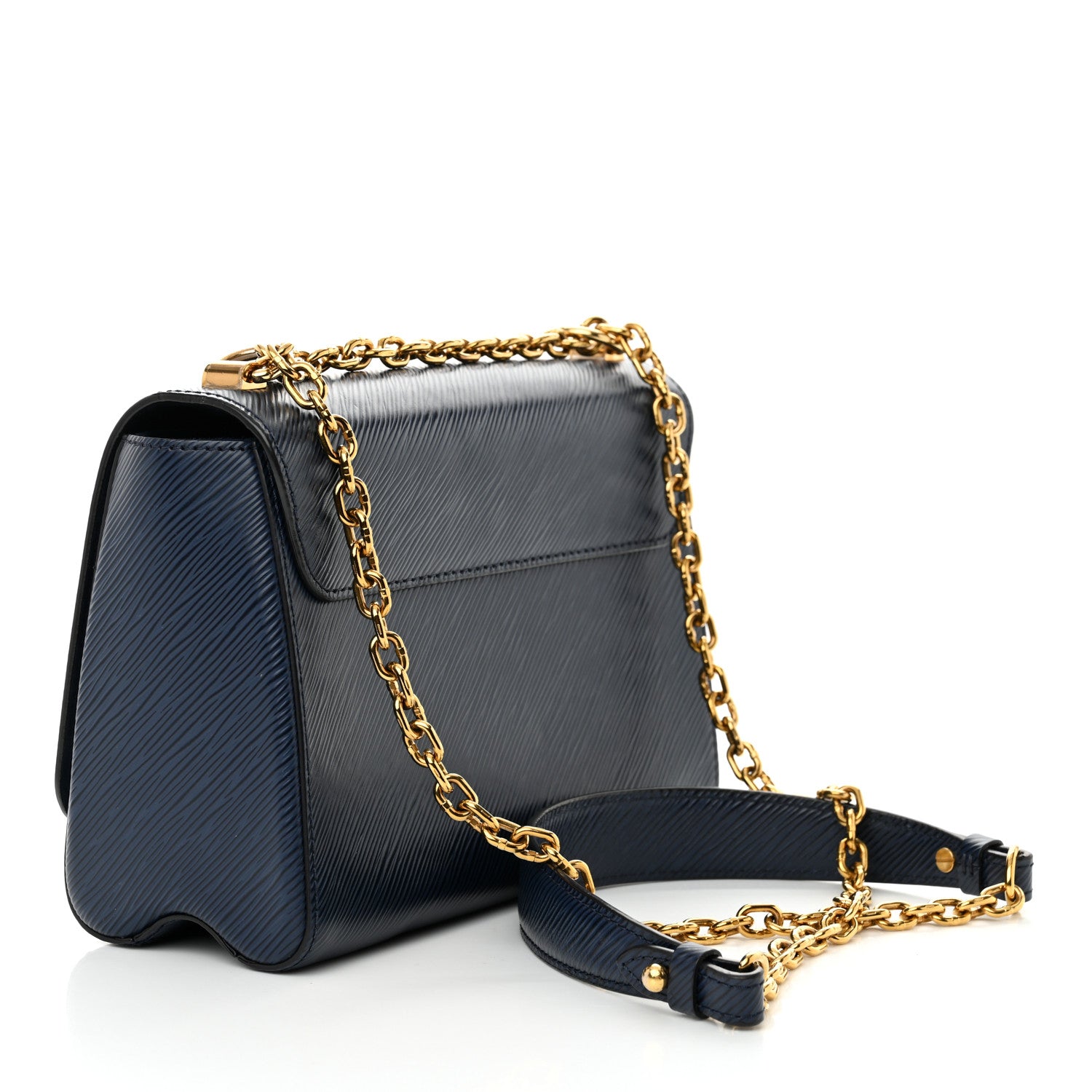 Louis Vuitton Epi Twist Shoulder Bag MM Indigo 3 of 9