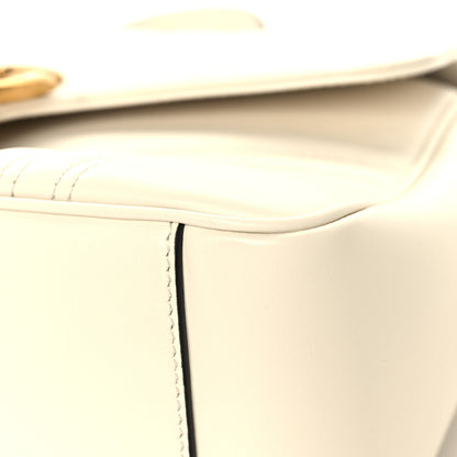 Gucci Calfskin Matelasse Small GG Marmont Top Handle Shoulder Bag White 10 of 14