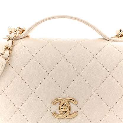 Chanel Caviar Quilted Medium Business Affinity Flap White 9 of 15