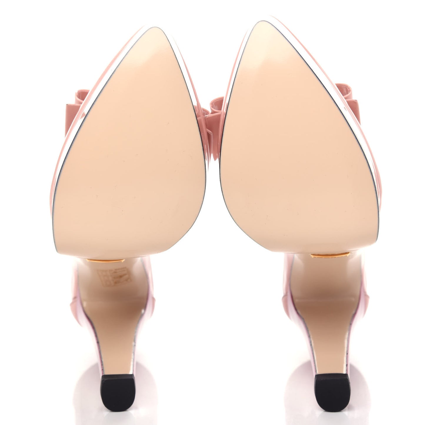Patent Crystal GG Bow Sadie Spike Ankle Strap d'Orsay Platform High Heel Pumps 37.5 Perfect Pink