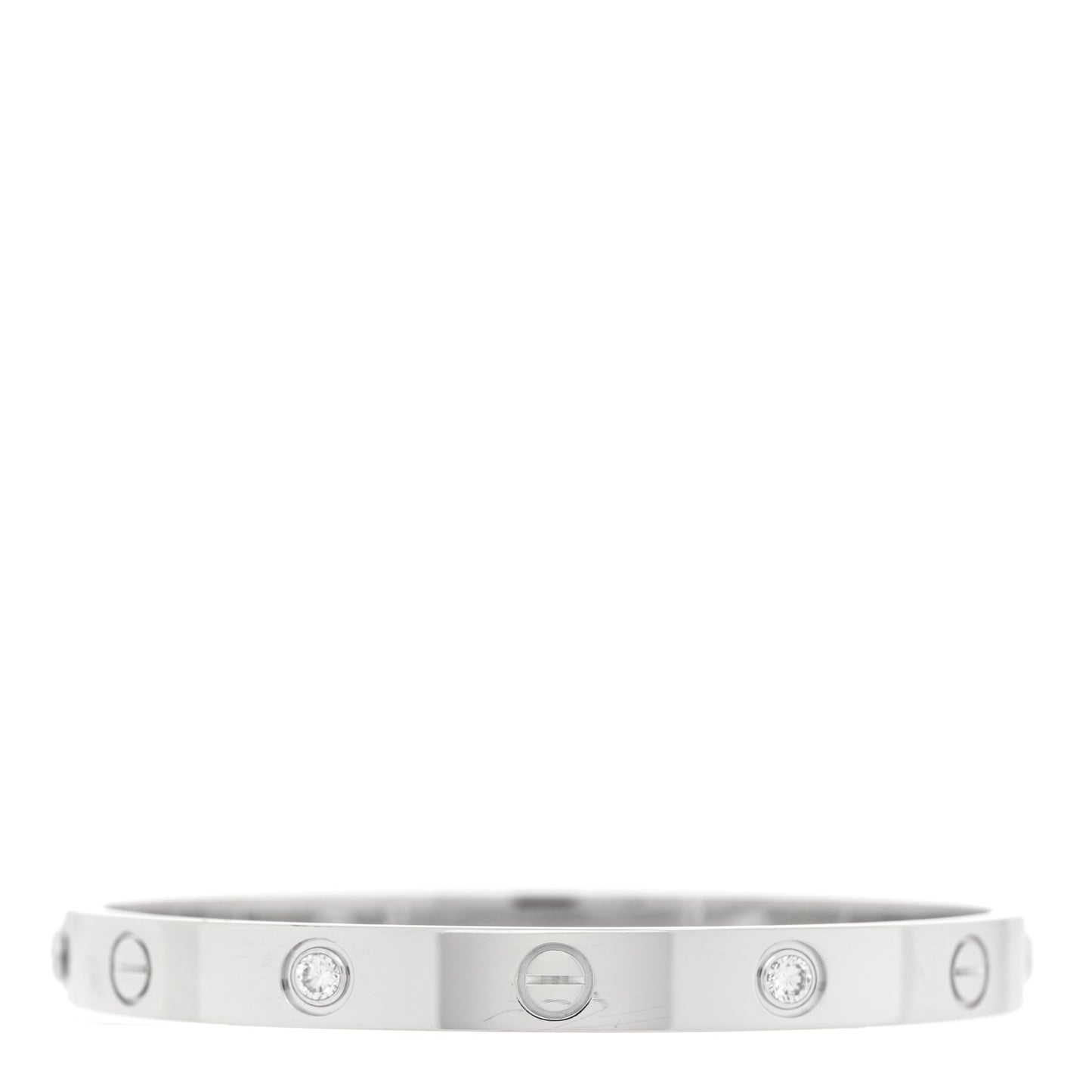 18K White Gold 4 Diamond LOVE Bracelet 16