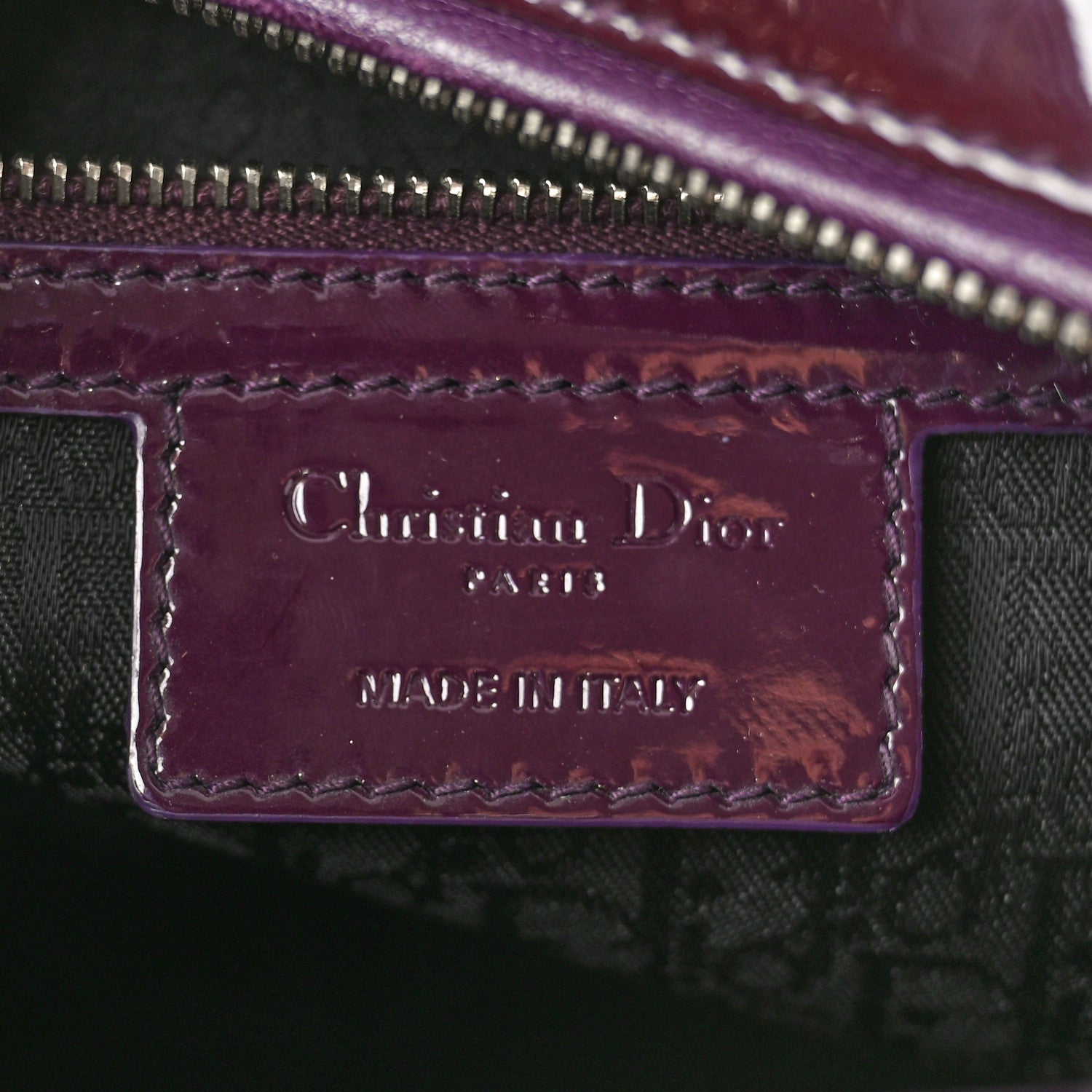 Christian Dior Patent Cannage Large Lady Dior Violet Purple 6 of 10
