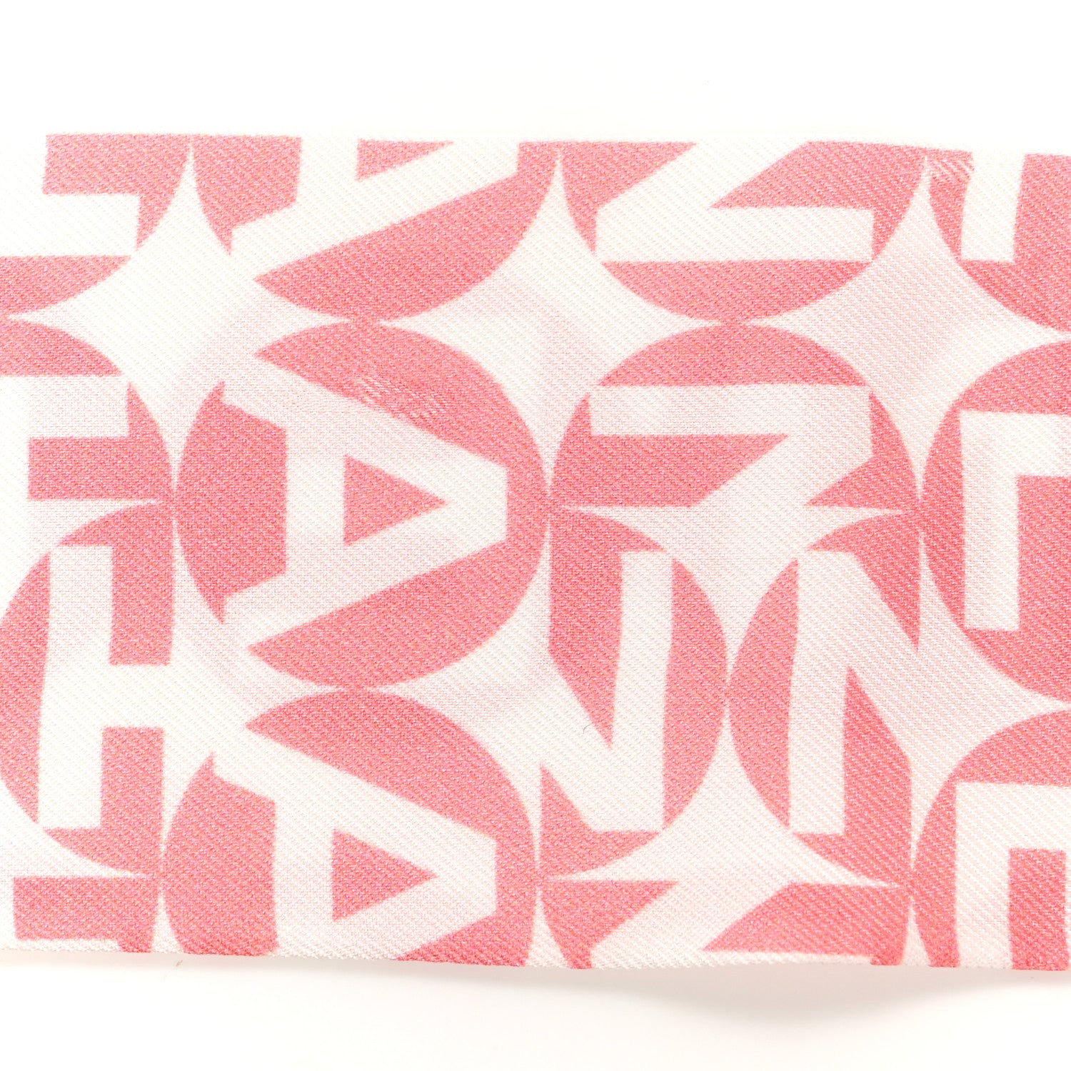 Chanel Silk CC Slim Bandeau Scarf Pink Grey 4 of 6