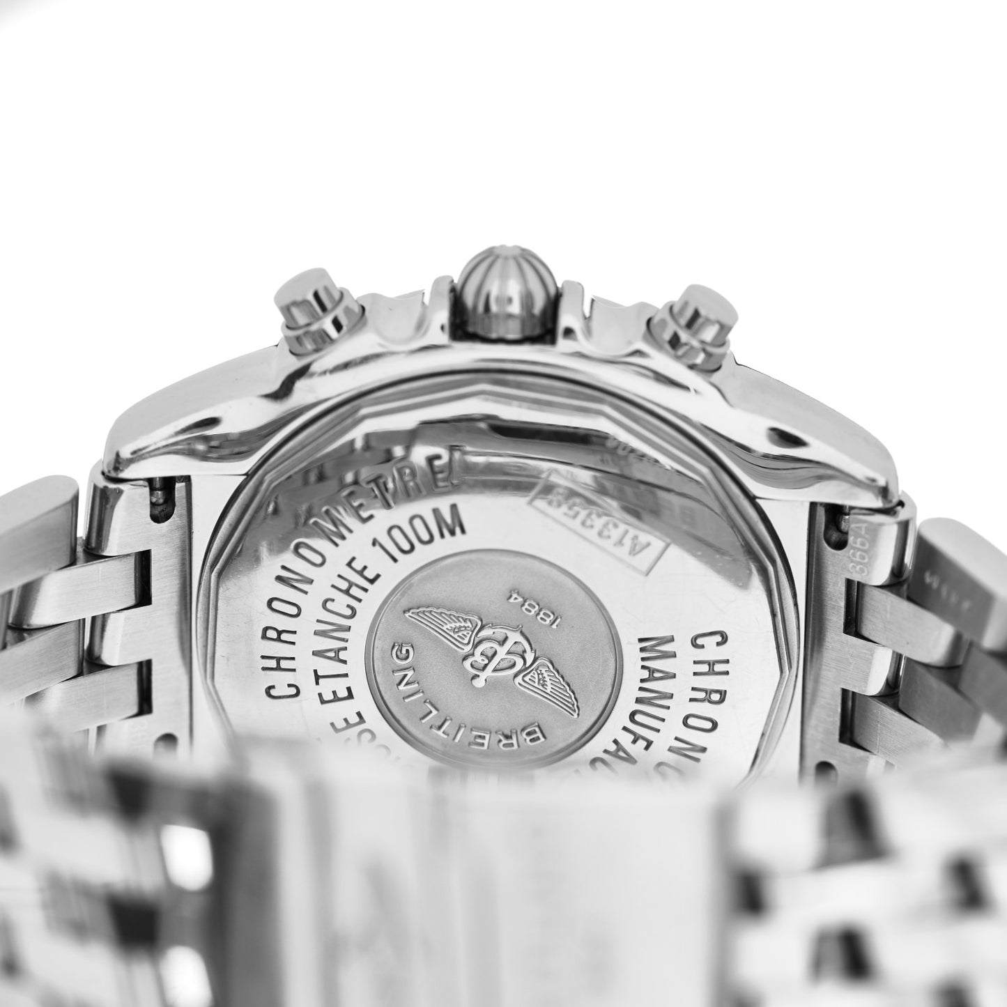 Stainless Steel 44mm Chrono Cockpit Automatic Watch Brown A13358