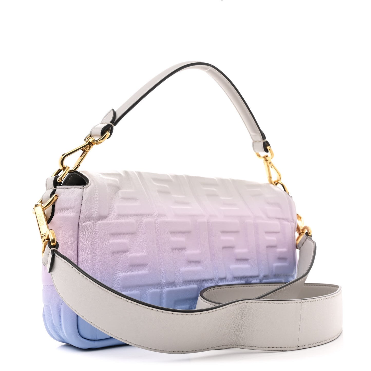 Nappa FF 1974 Embossed Baguette Pink Multicolor