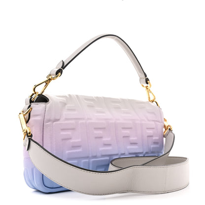 Fendi Nappa FF 1974 Embossed Baguette Pink Multicolor 3 of 10
