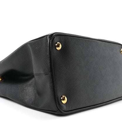Prada Saffiano Small Galleria Double Zip Tote Black 9 of 10