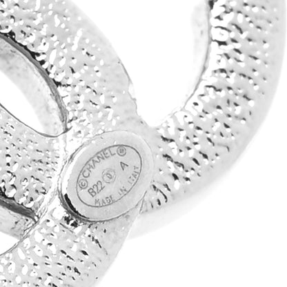 Chanel Crystal CC Earrings Silver Black 4 of 4