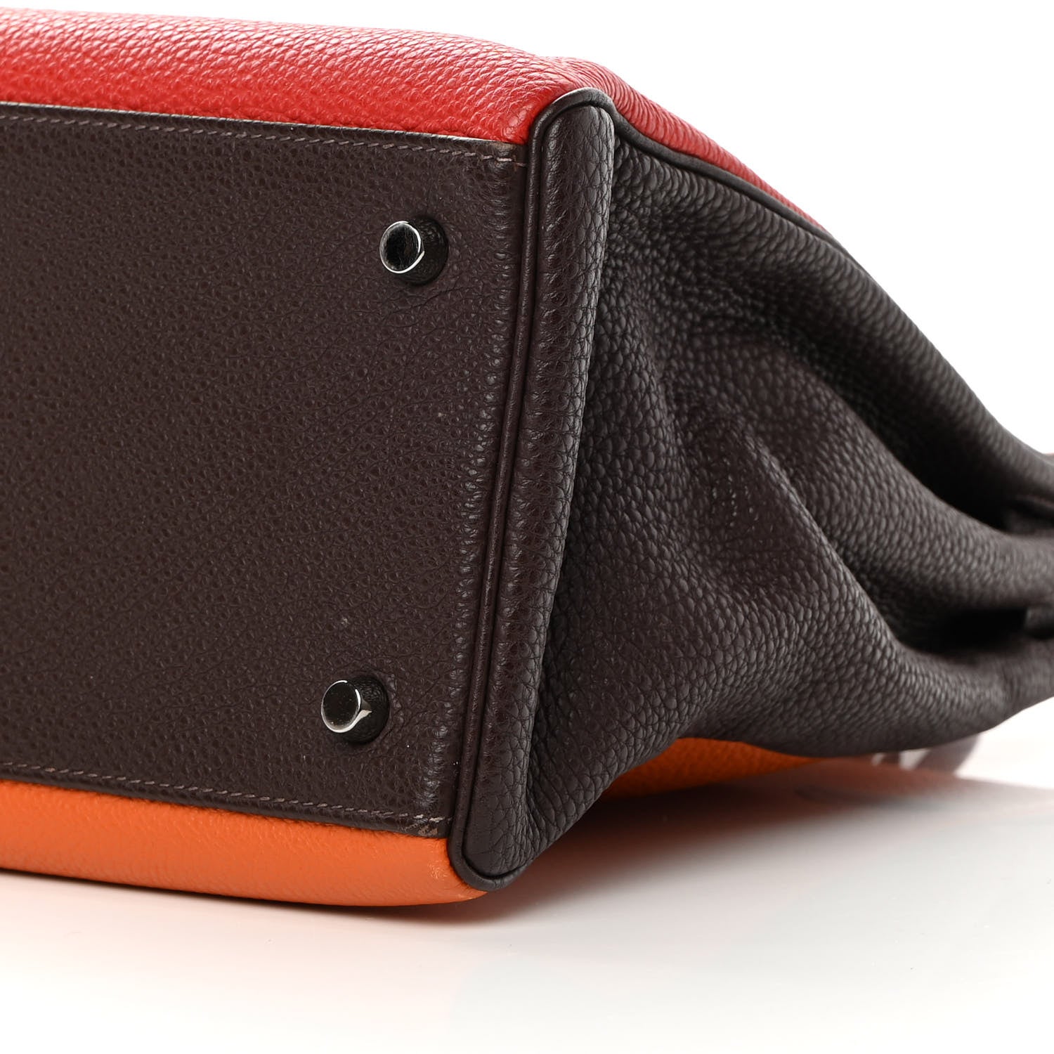 Hermes Togo Tri-Color Kelly Retourne 35 Vermillion Orange Ebene 10 of 16