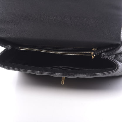 Chanel Caviar Lizard Embossed Quilted Small Coco Handle Flap Black 5 of 11