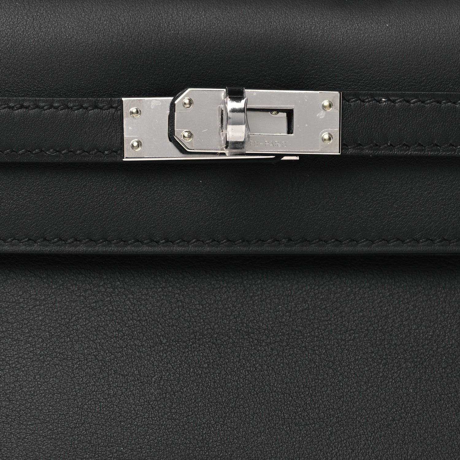 Hermes Swift Kelly Pochette Clutch Black 8 of 11