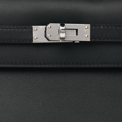 Hermes Swift Kelly Pochette Clutch Black 8 of 11