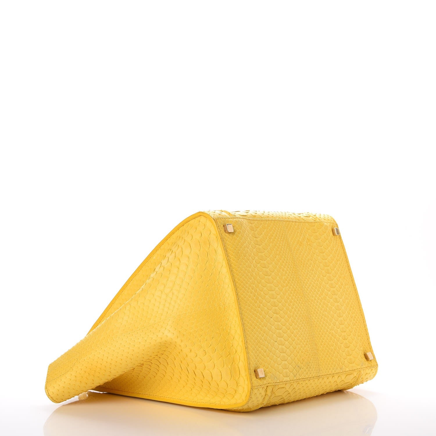 Celine Python Medium Phantom Luggage Yellow 4 of 13