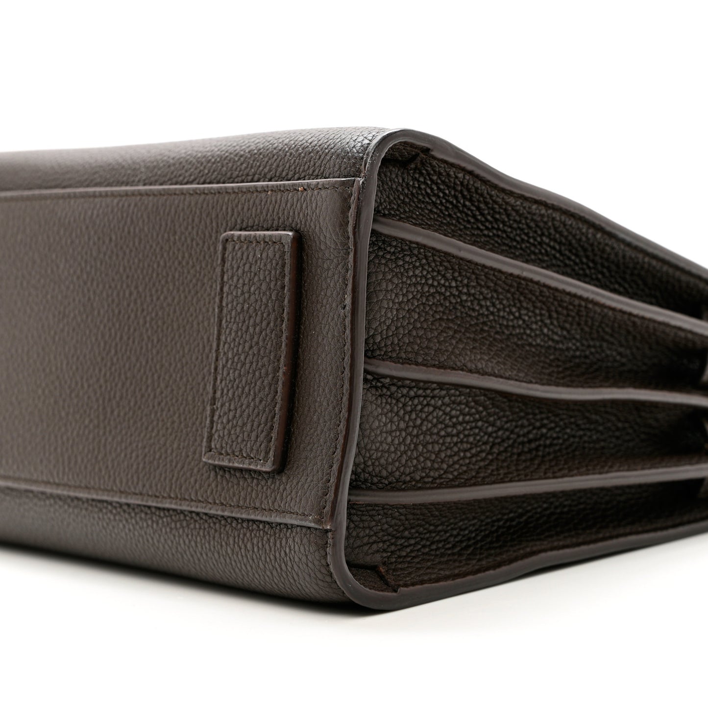 Grained Calfskin Baby Sac De Jour Souple Dark Brown