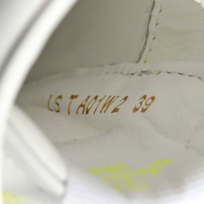 Valentino Garavani Calfskin Womens Rockstud Untitled Open Sneakers 39 Neon Yellow 7 of 8