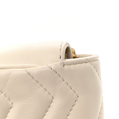 Gucci Calfskin Matelasse Super Mini GG Marmont Shoulder Bag White 14 of 14