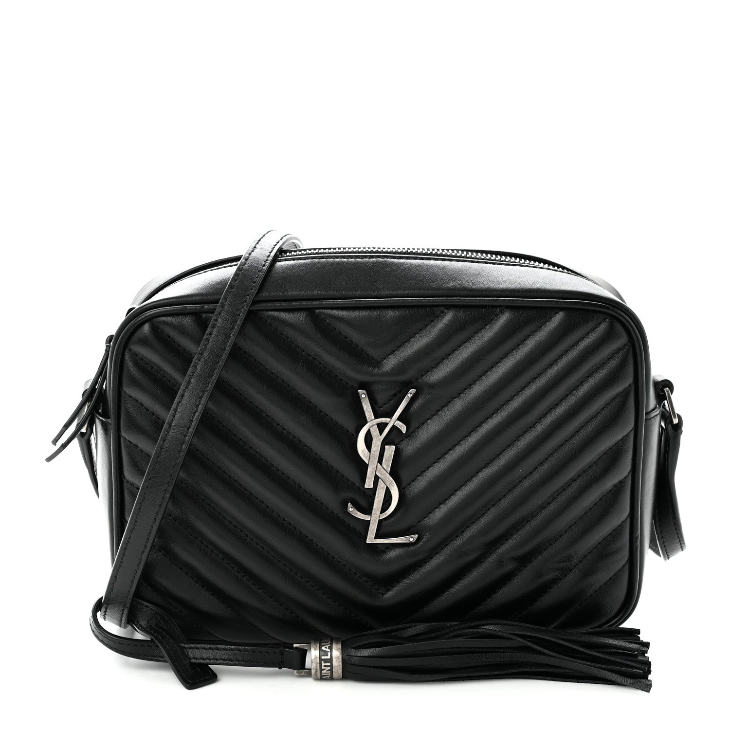 Saint Laurent Calfskin Matelasse Monogram Lou Camera Bag Black 1 of 10