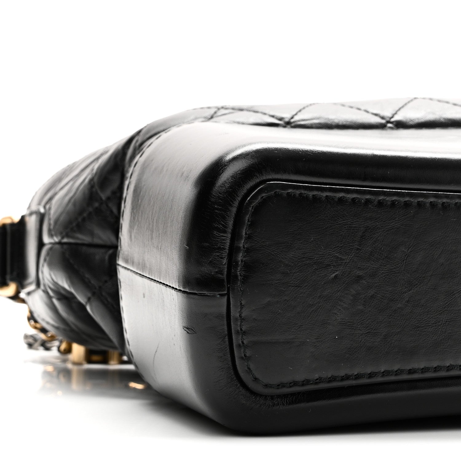 Chanel Aged Calfskin Quilted Medium Gabrielle Hobo Black 9 of 10