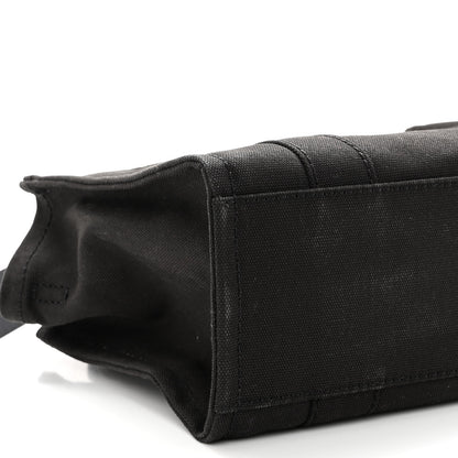 Marc Jacobs Cotton Canvas Mini The Traveler Tote Bag Black 7 of 9