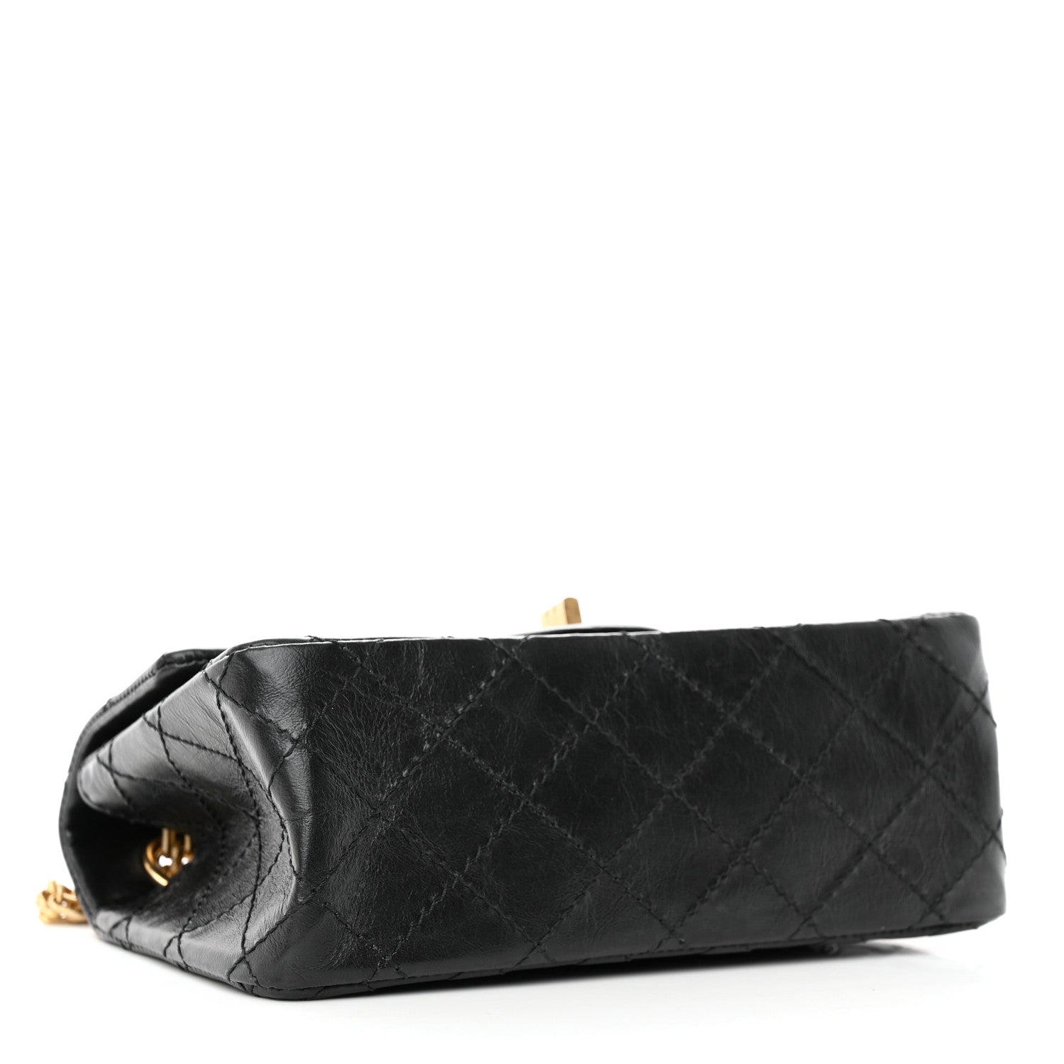 Chanel Aged Calfskin Quilted 2.55 Reissue Mini Flap Black 4 of 13