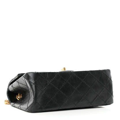 Chanel Aged Calfskin Quilted 2.55 Reissue Mini Flap Black 4 of 13