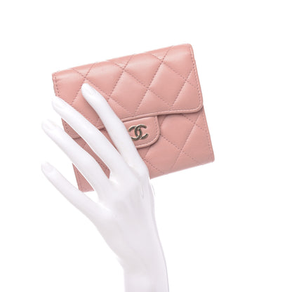 Chanel Lambskin Quilted Small Compact Wallet Pink 2 of 10