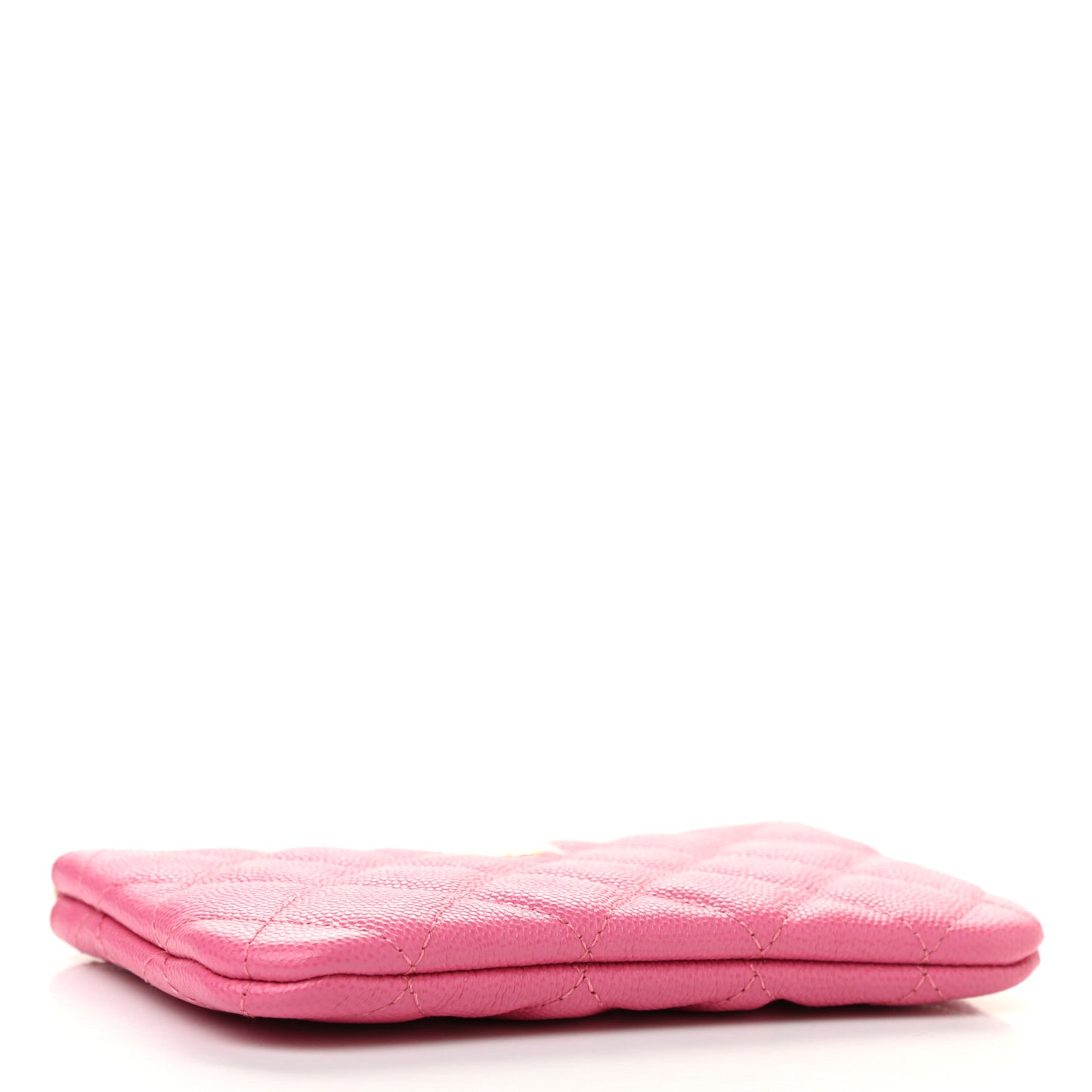 Caviar Quilted Small Cosmetic Case Pink