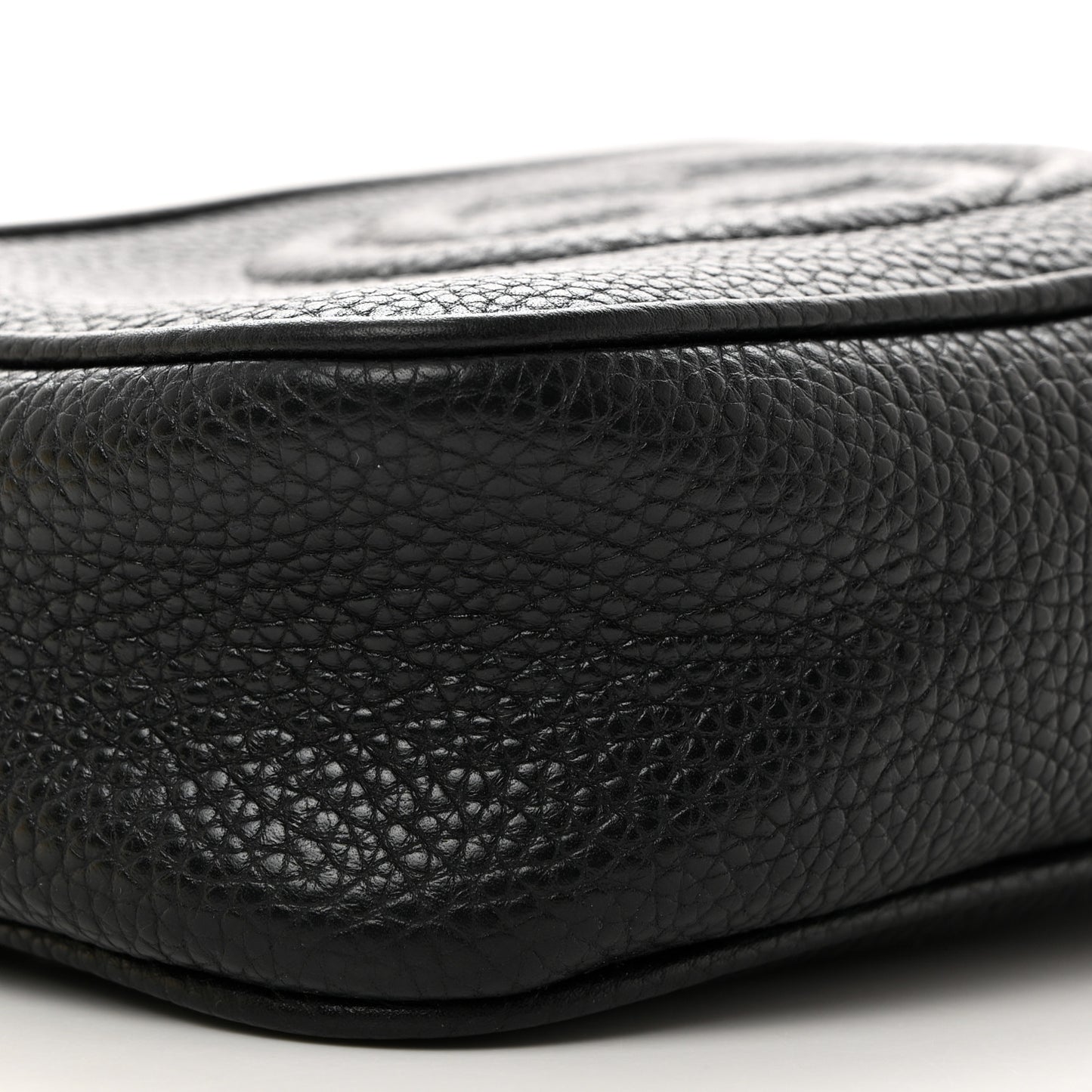 Pebbled Calfskin Mini Soho Disco Bag Black