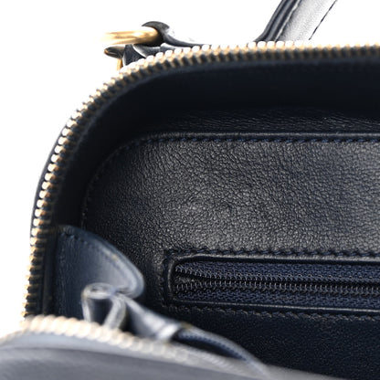 Chanel Caviar Quilted Medium CC Filigree Vanity Case Navy 12 of 18