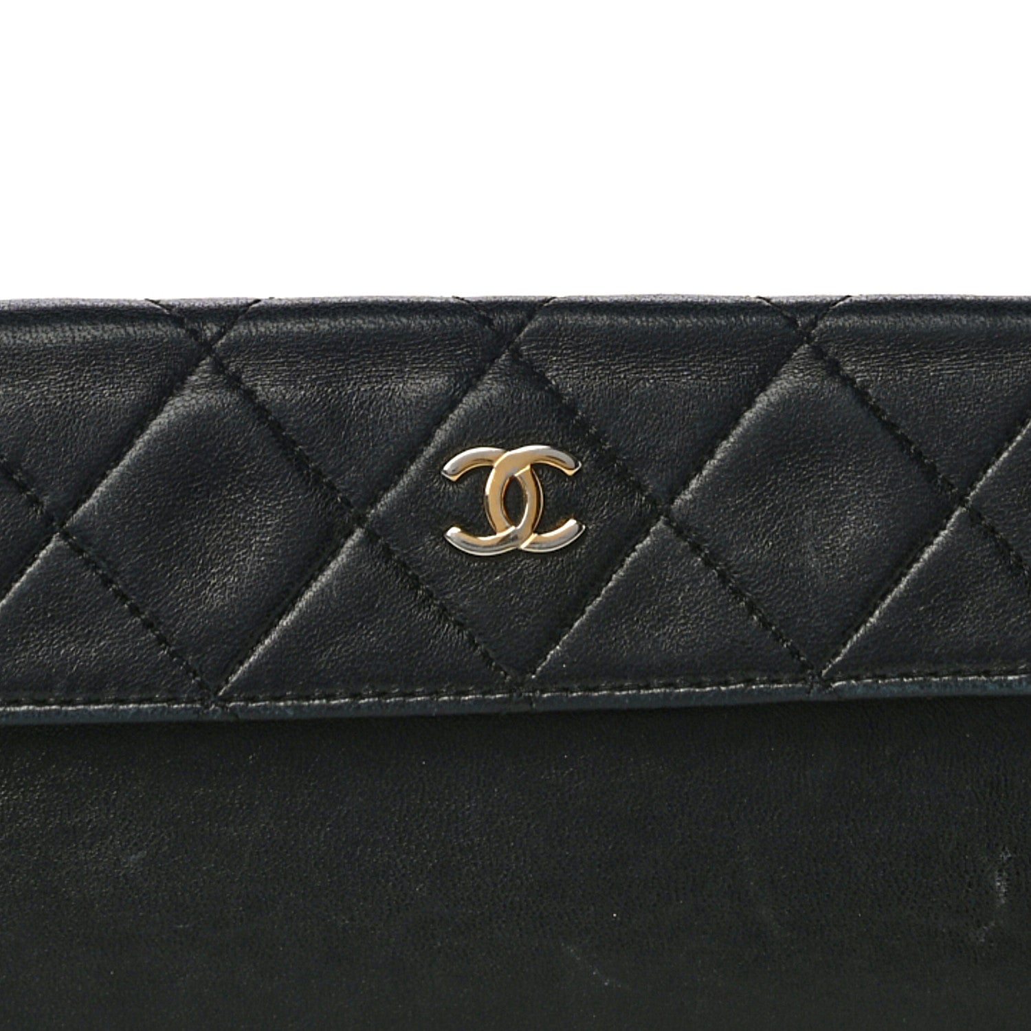 Chanel Lambskin Quilted Flap Pouch Black 6 of 13