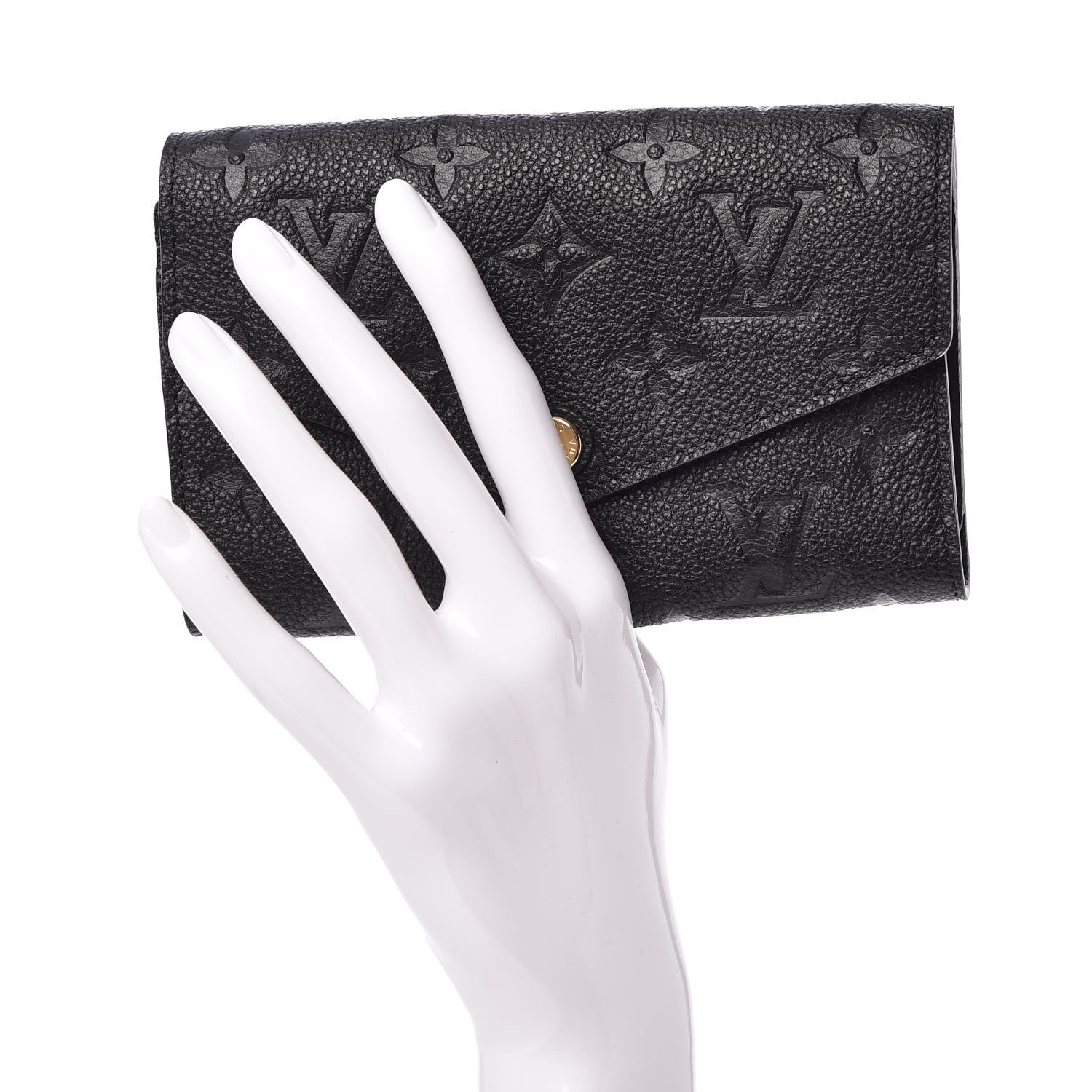 Louis Vuitton Empreinte Compact Curieuse Wallet Black 2 of 8