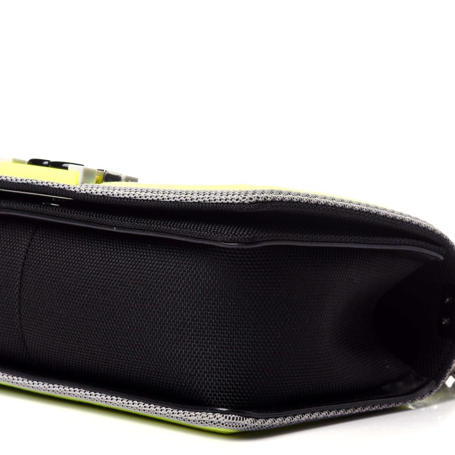 Chanel Canvas Quilted Medium Fluo Boy Flap Black Grey Yellow 10 of 12